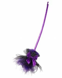 Spirit Halloween Purple Light-Up Witch Broom -Halloween ACCESSORIES store 01527654 c