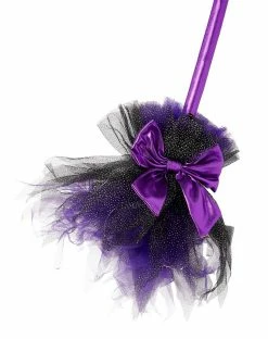 Spirit Halloween Purple Light-Up Witch Broom -Halloween ACCESSORIES store 01527654 e
