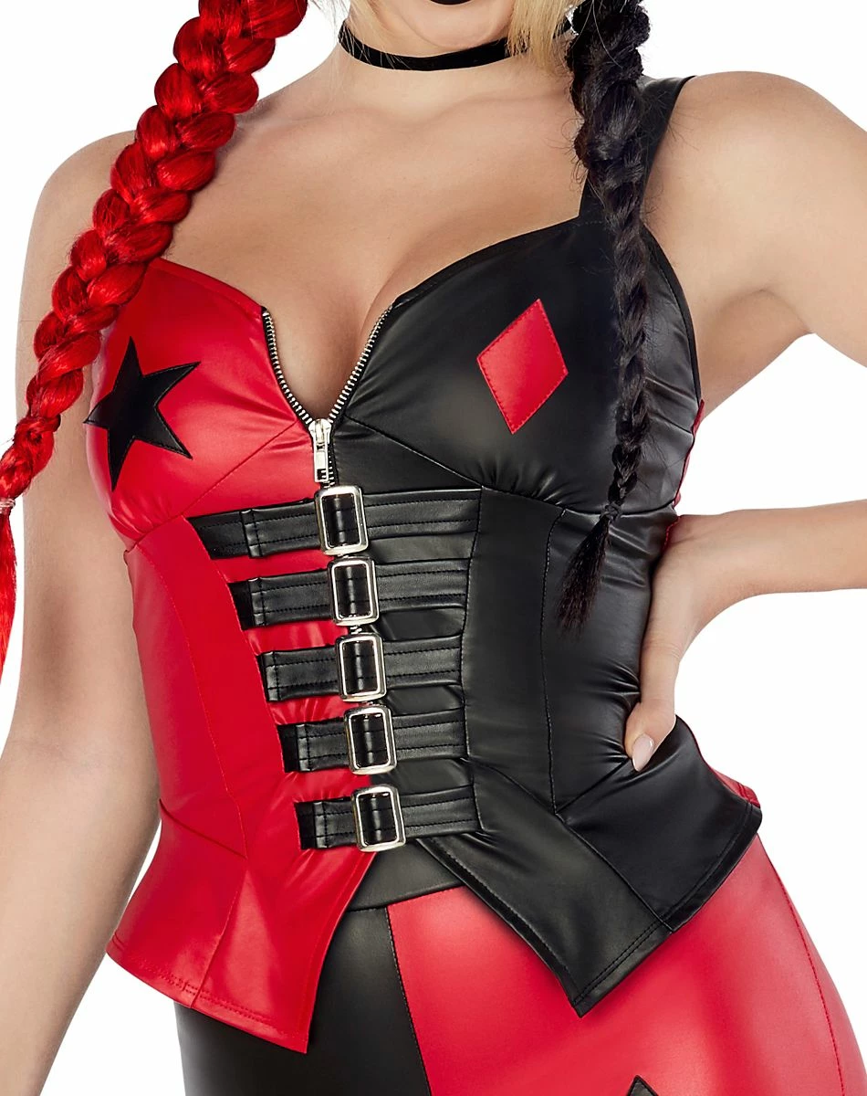 Spirit Halloween Adult Harley Quinn Corset - The Suicide Squad 2 Spirit Halloween Adult Harley Quinn Corset - The Suicide Squad - Image 2
