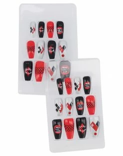 Spirit Halloween Harley Quinn Press On Nails - The Suicide Squad