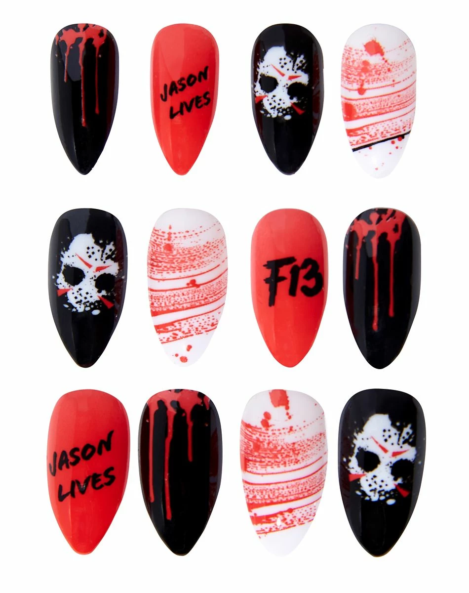 Spirit Halloween Jason Voorhees Press On Nails - Friday the 13th 1 Spirit Halloween Jason Voorhees Press On Nails - Friday the 13th