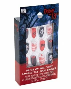Spirit Halloween Jason Voorhees Press On Nails - Friday the 13th 6 Spirit Halloween Jason Voorhees Press On Nails - Friday the 13th -Halloween ACCESSORIES store 01529866 c