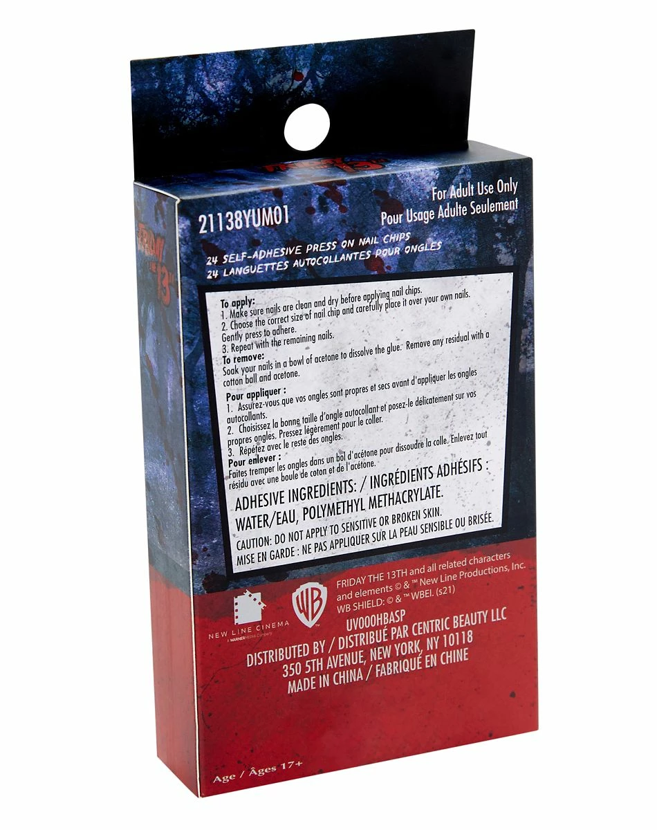 Spirit Halloween Jason Voorhees Press On Nails - Friday the 13th 4 Spirit Halloween Jason Voorhees Press On Nails - Friday the 13th - Image 4