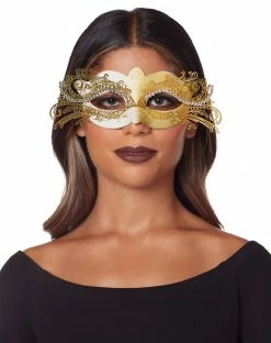 Spirit Halloween Gold Intricate Eye Mask -Halloween ACCESSORIES store 01530195 c