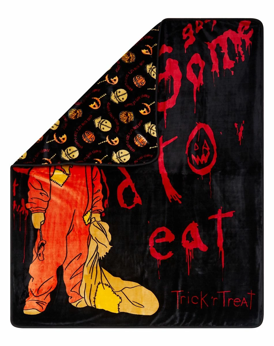 Spirit Halloween Sam Reversible Fleece Blanket - Trick 'r Treat 2 Spirit Halloween Sam Reversible Fleece Blanket - Trick 'r Treat - Image 2