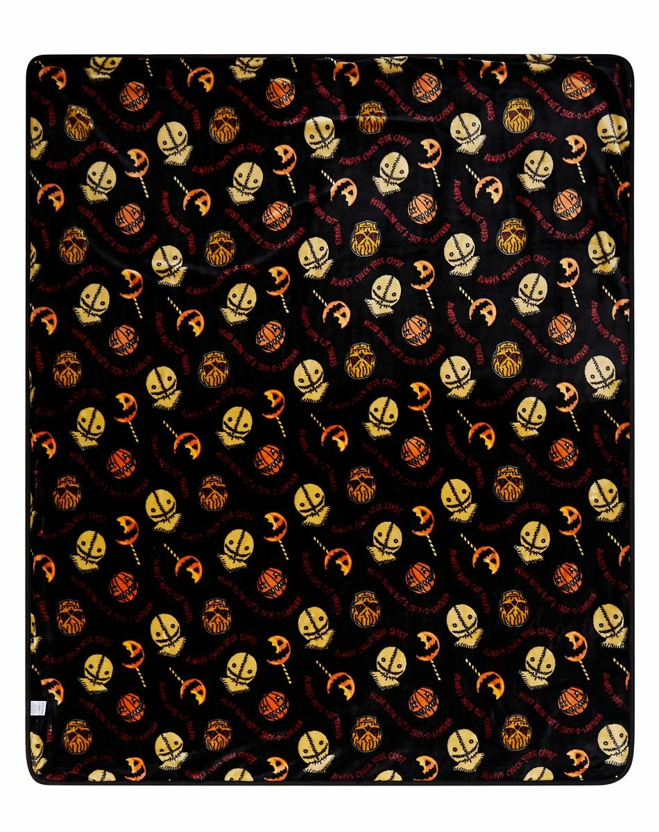 Spirit Halloween Sam Reversible Fleece Blanket - Trick 'r Treat 3 Spirit Halloween Sam Reversible Fleece Blanket - Trick 'r Treat - Image 3