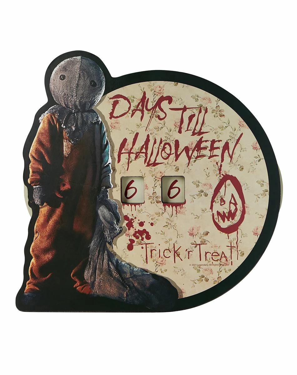 Spirit Halloween Sam Countdown to Halloween Sign - Trick 'r Treat 1 Spirit Halloween Sam Countdown to Halloween Sign - Trick 'r Treat