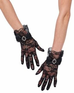 Spirit Halloween Gothic Lace Vampire Gloves