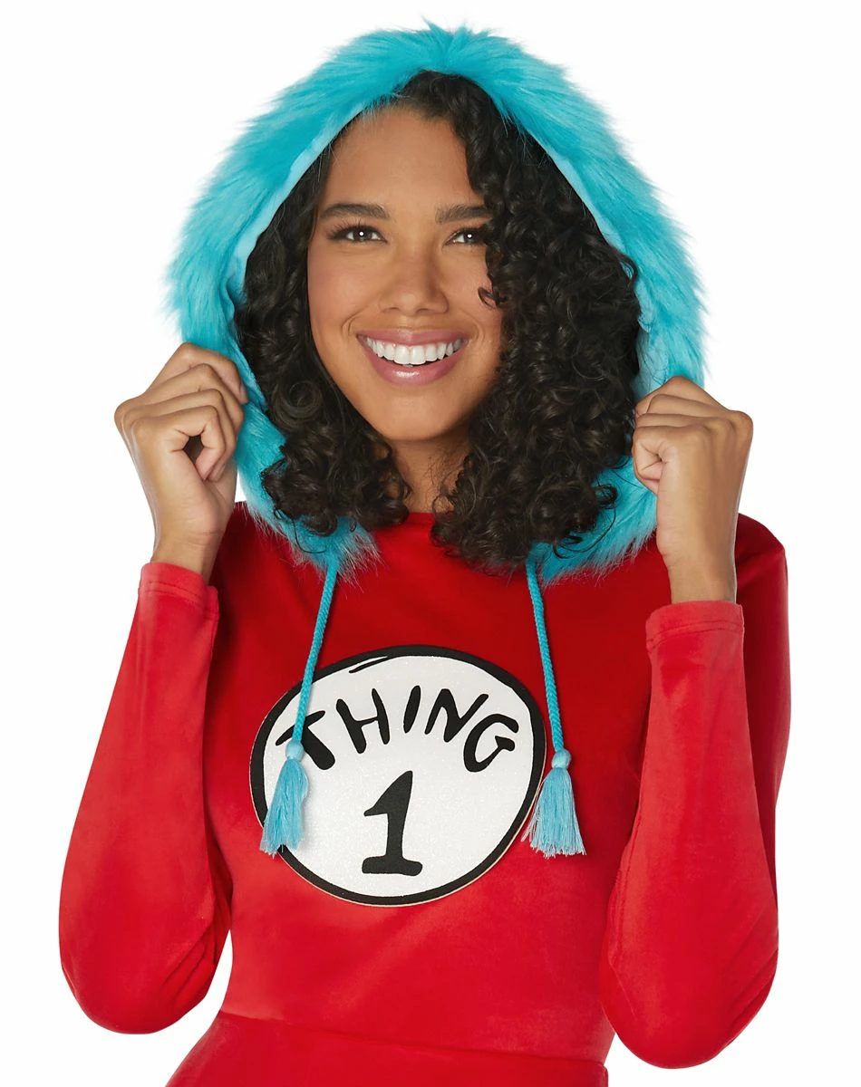 Spirit Halloween Adult Thing 1 and Thing 2 Dress - Dr. Seuss 3 Spirit Halloween Adult Thing 1 and Thing 2 Dress - Dr. Seuss - Image 3