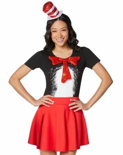 Spirit Halloween Adult Cat in the Hat Costume Kit - Dr. Seuss -Halloween ACCESSORIES store 01532381 c