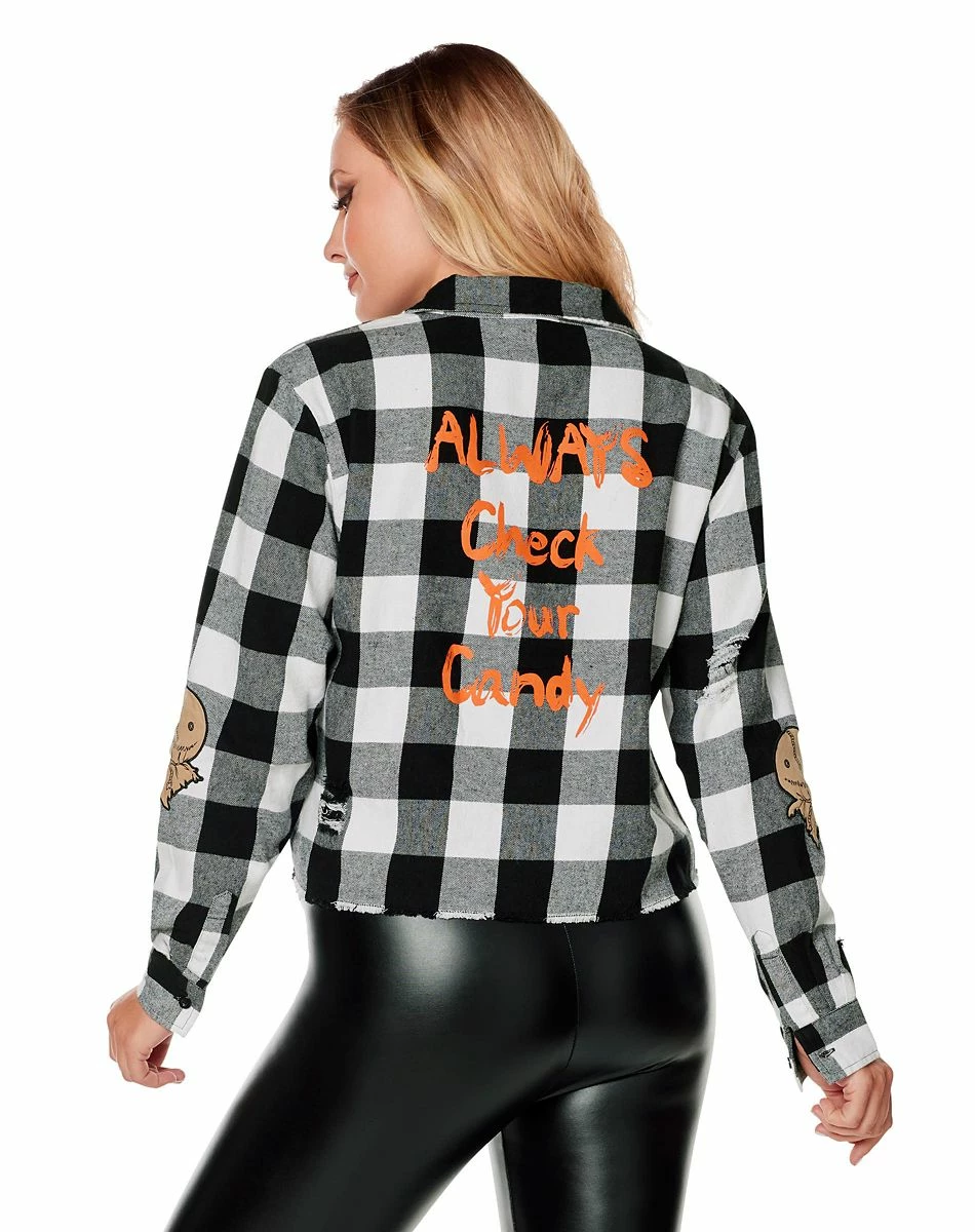 Spirit Halloween Adult Flannel Shirt - Trick 'r Treat 3 Spirit Halloween Adult Flannel Shirt - Trick 'r Treat - Image 3