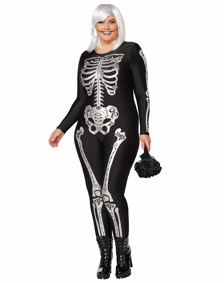 Spirit Halloween Adult Skeleton Catsuit 3 Spirit Halloween Adult Skeleton Catsuit - Image 3