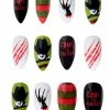 Spirit Halloween Freddy Krueger Press On Nails - A Nightmare on Elm Street