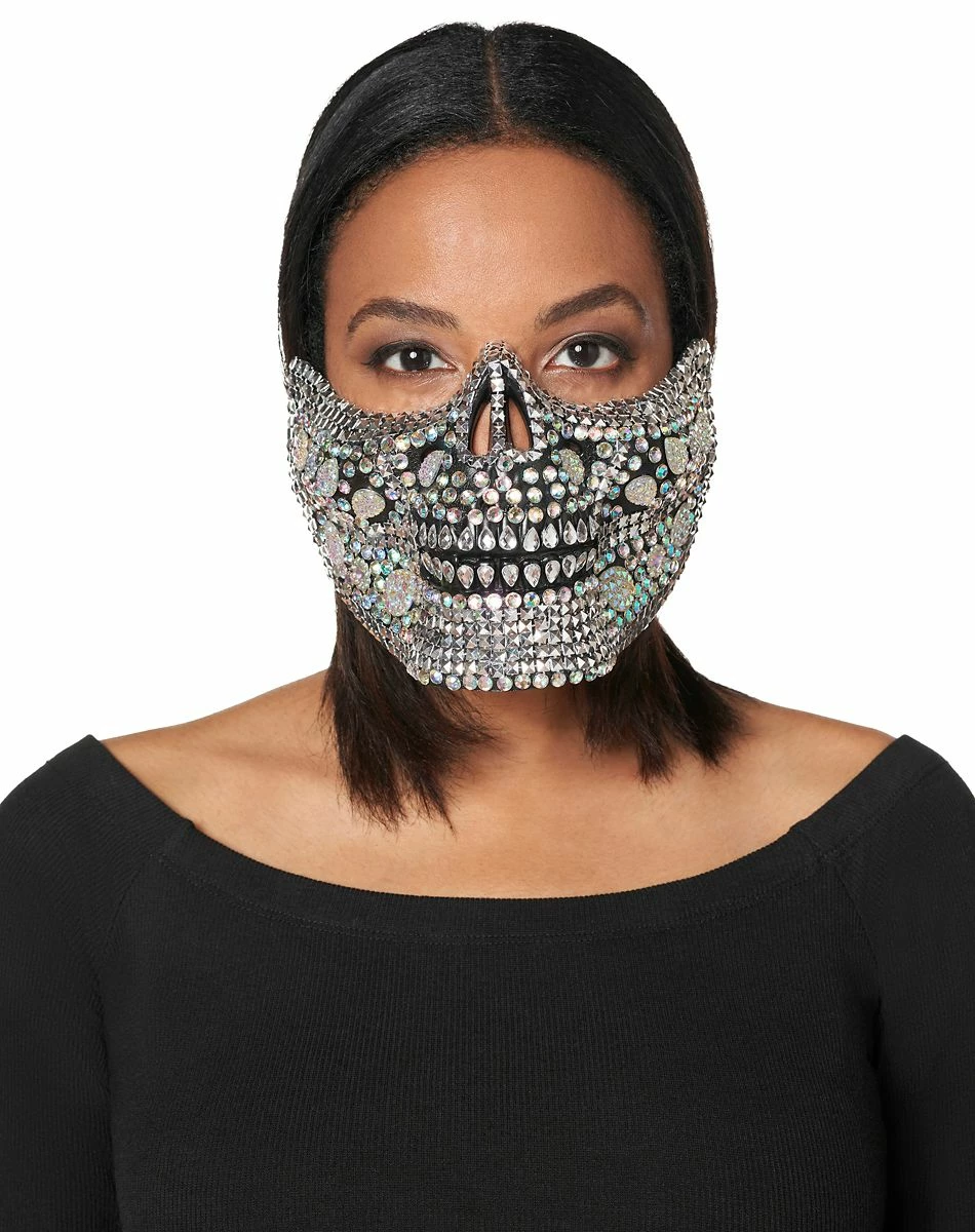 Spirit Halloween Glam Skeleton Rhinestone Half Mask 1 Spirit Halloween Glam Skeleton Rhinestone Half Mask