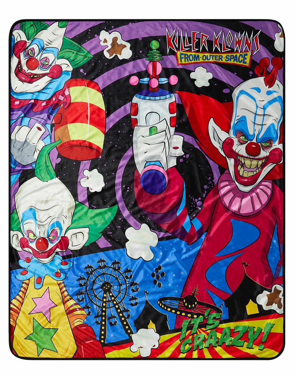 Spirit Halloween Killer Klowns from Outer Space Sherpa Fleece Blanket 1 Spirit Halloween Killer Klowns from Outer Space Sherpa Fleece Blanket
