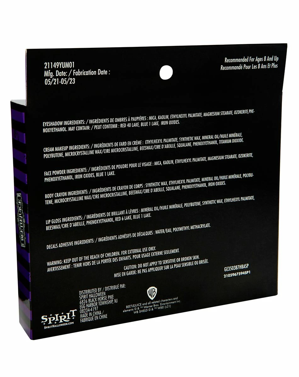 Spirit Halloween Kids Beetlejuice Makeup Kit 3 Spirit Halloween Kids Beetlejuice Makeup Kit - Image 3