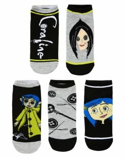 Spirit Halloween Coraline Ankle Socks - 5 Pair