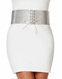 Spirit Halloween Silver Rhinestone Waist Cincher