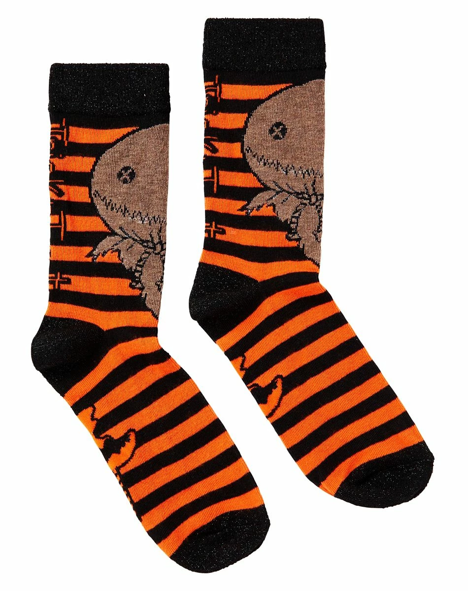 Spirit Halloween Sam Trick 'r Treat Crew Socks 1 Spirit Halloween Sam Trick 'r Treat Crew Socks