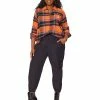 Spirit Halloween Adult Stay Spooky Flannel Shirt