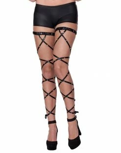 Spirit Halloween Black Fallen Angel Leg Wraps