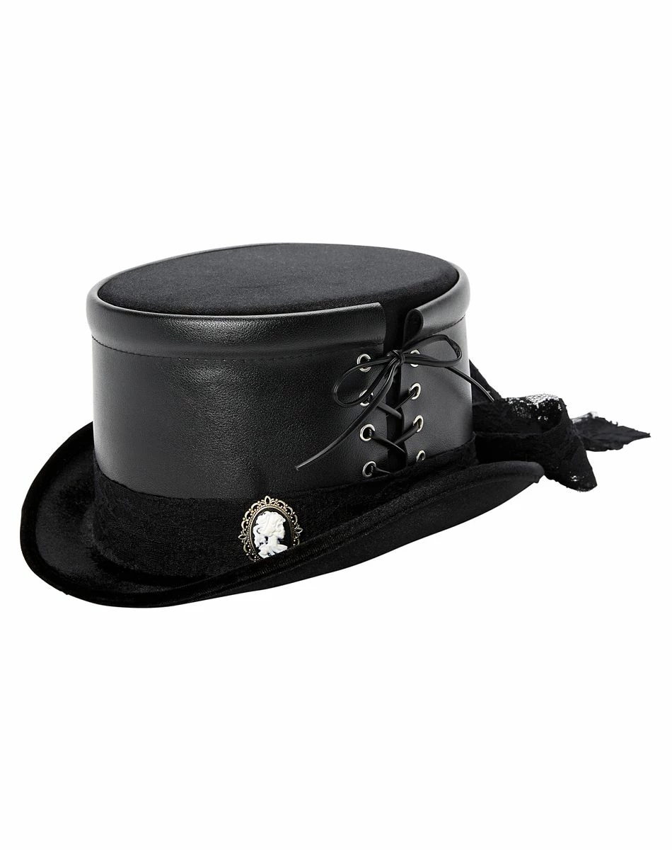 Spirit Halloween Black Gothic Top Hat 1 Spirit Halloween Black Gothic Top Hat