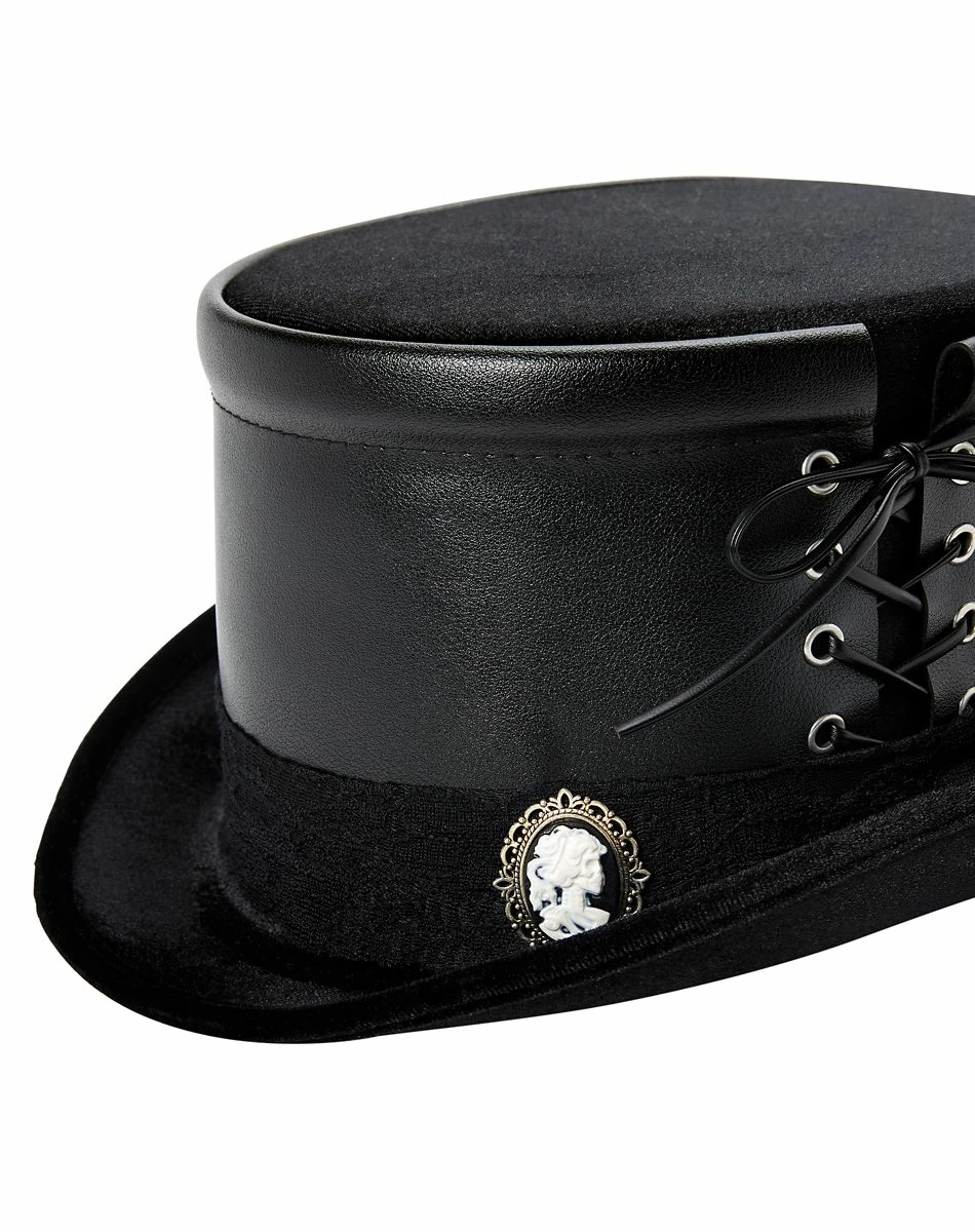 Spirit Halloween Black Gothic Top Hat 5 Spirit Halloween Black Gothic Top Hat - Image 5