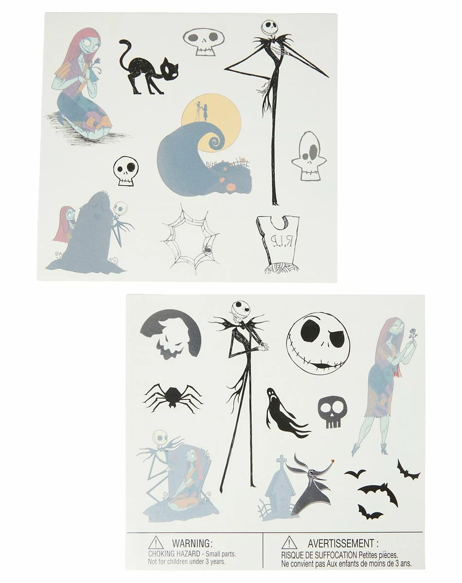 Spirit Halloween The Nightmare Before Christmas Temporary Tattoos 1 Spirit Halloween The Nightmare Before Christmas Temporary Tattoos