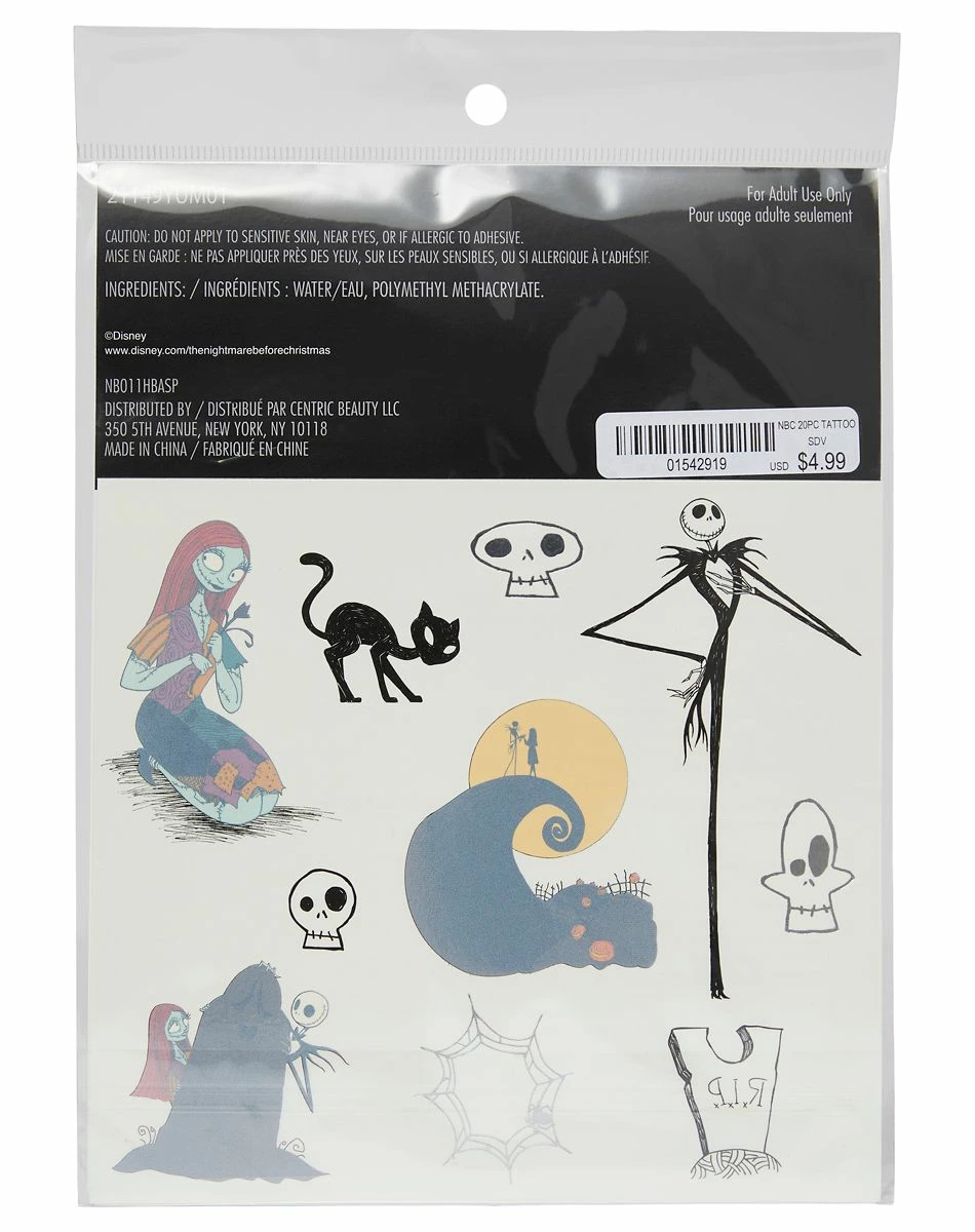 Spirit Halloween The Nightmare Before Christmas Temporary Tattoos 3 Spirit Halloween The Nightmare Before Christmas Temporary Tattoos - Image 3