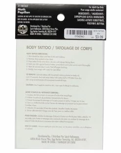 Spirit Halloween Moth Butterfly Temporary Tattoo -Halloween ACCESSORIES store 01542943 c