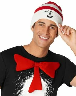 Spirit Halloween Adult Cat in the Hat Costume Kit - Dr. Seuss -Halloween ACCESSORIES store 01543123 c