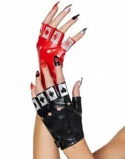 Spirit Halloween Harley Quinn Fingerless Gloves - The Suicide Squad