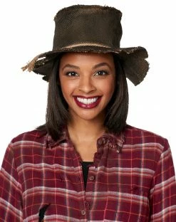 Spirit Halloween Burlap Scarecrow Hat