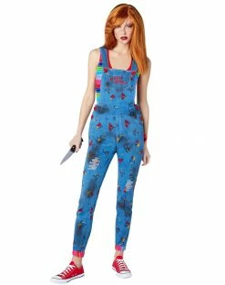 Spirit Halloween Adult Chucky Overalls Costume