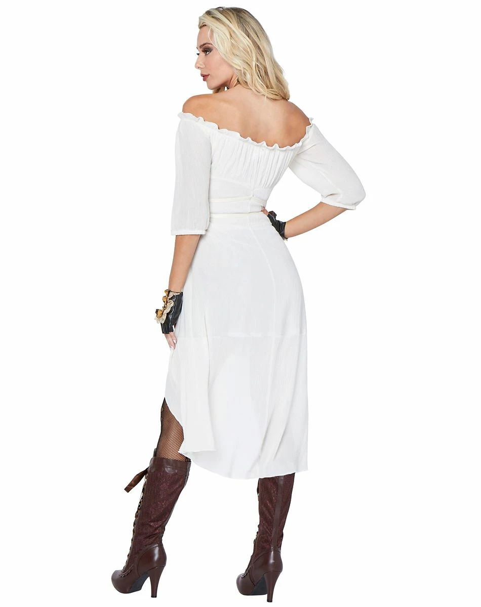 Spirit Halloween Adult Ivory Peasant Dress 2 Spirit Halloween Adult Ivory Peasant Dress - Image 2