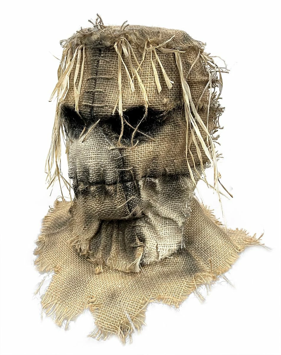 Spirit Halloween Scarecrow Burlap Full Mask 2 Spirit Halloween Scarecrow Burlap Full Mask - Image 2