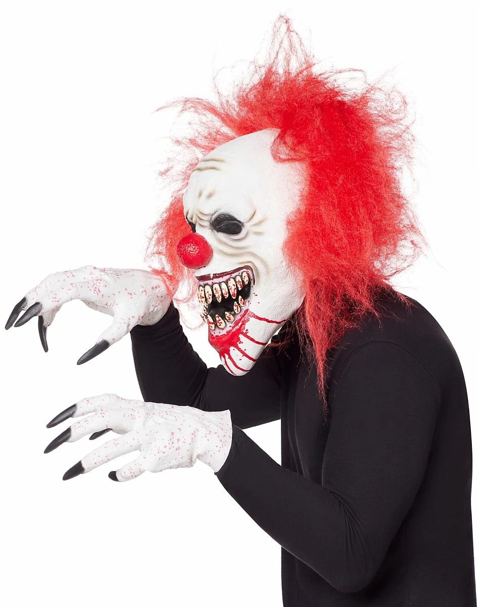Spirit Halloween Crouchy the Clown Mask with Hands 2 Spirit Halloween Crouchy the Clown Mask with Hands - Image 2
