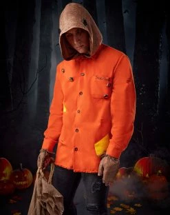 Spirit Halloween Sam Hooded Button-Up Shirt - Trick 'r Treat