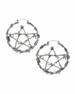 Spirit Halloween Pentagram Hoop Earrings