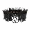 Spirit Halloween Pentagram Ruffle Choker Necklace