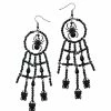 Spirit Halloween Witch Spider Web Hoop Earrings