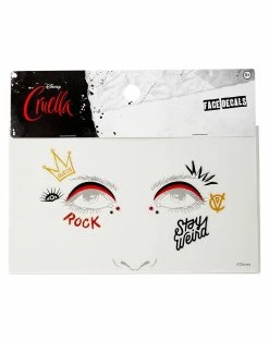 Spirit Halloween Cruella Face Decals - Disney Cruella -Halloween ACCESSORIES store 01552801 c