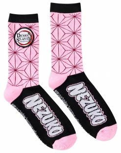 Spirit Halloween Nezuko Kamado Crew Socks - Demon Slayer