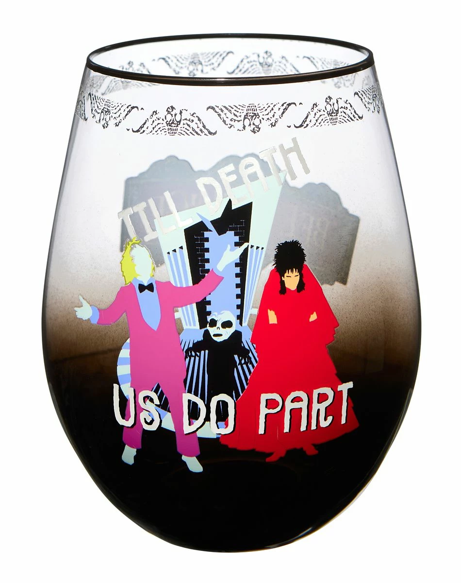 Spirit Halloween Till Death Us Do Part Stemless Glass - Beetlejuice 1 Spirit Halloween Till Death Us Do Part Stemless Glass - Beetlejuice