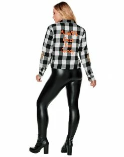 Spirit Halloween Adult Plus Size Flannel Shirt - Trick 'r Treat -Halloween ACCESSORIES store 01557743 b