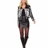 Spirit Halloween Adult Cropped Skeleton Jacket