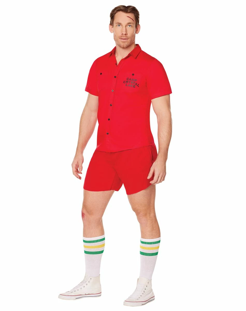 Spirit Halloween Adult Camp Crystal Lake Button Down Shirt - Friday the 13th 3 Spirit Halloween Adult Camp Crystal Lake Button Down Shirt - Friday the 13th - Image 3