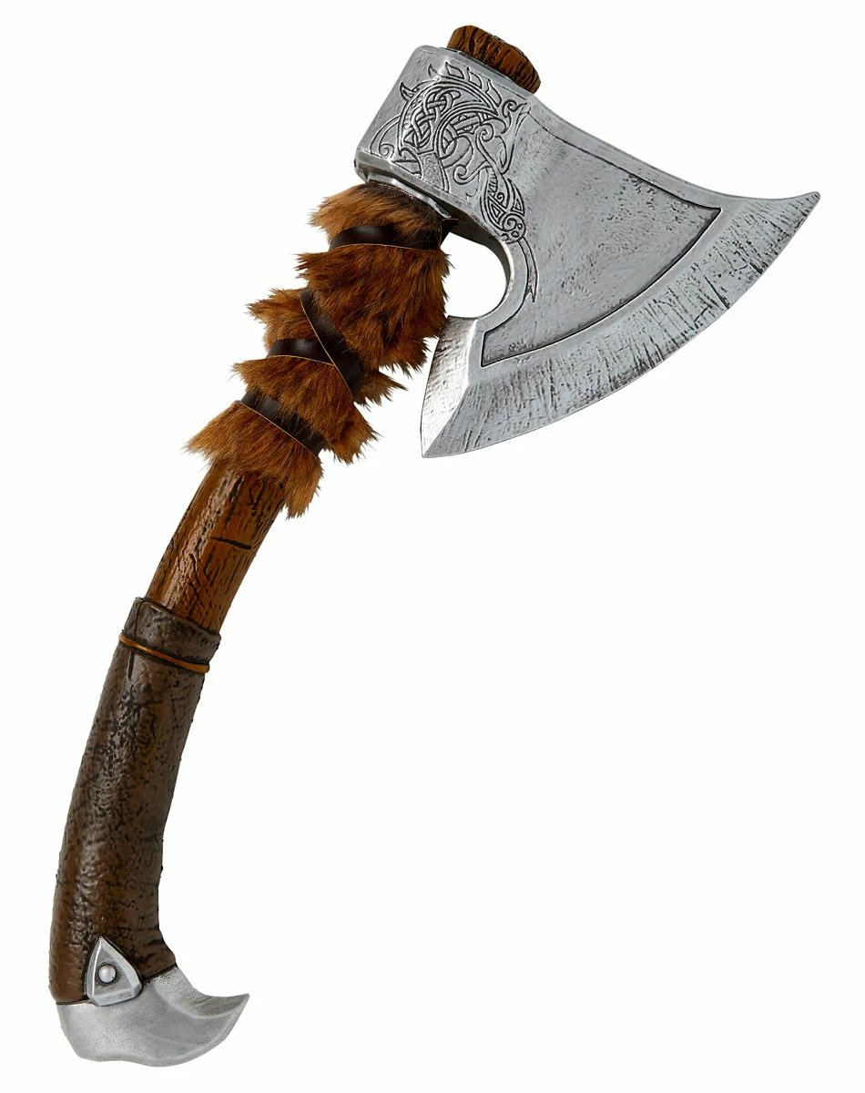Spirit Halloween Faux Fur Viking Axe 1 Spirit Halloween Faux Fur Viking Axe
