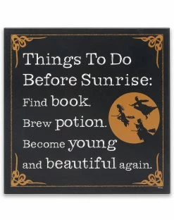 Spirit Halloween To Do List Sign - Hocus Pocus