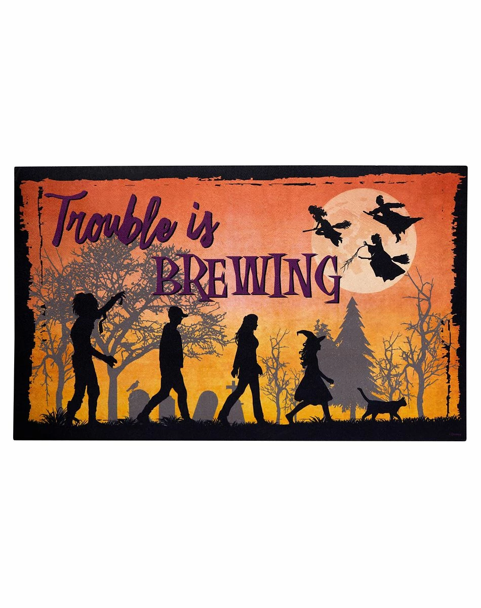 Spirit Halloween Trouble is Brewing Doormat - Hocus Pocus 1 Spirit Halloween Trouble is Brewing Doormat - Hocus Pocus